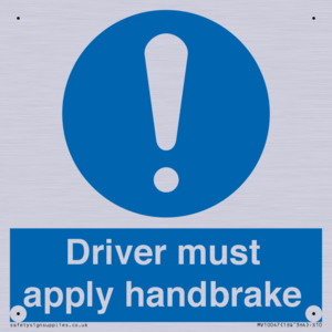 Driver must apply handbrake